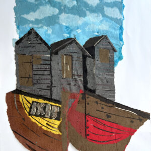 Wooden huts and boats